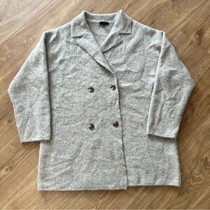 J. Crew Wool Blend Boucle Double Breasted Sweater Blazer XL Very Good